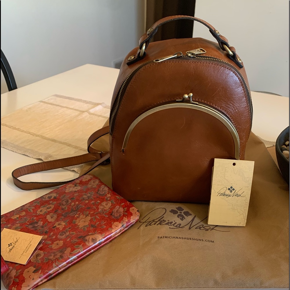 Patricia Nash backpack and Wristlet